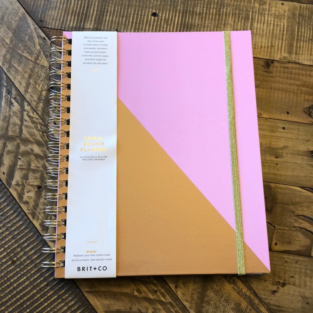 Brit + co spiral bound planner
